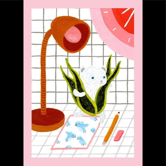 OOAK ART LITEN KANIN/TORI LIN Hidden & Seeker ACRYLIC ON WOOD ORIGINAL PAINTINGS - Picture 3 of 14